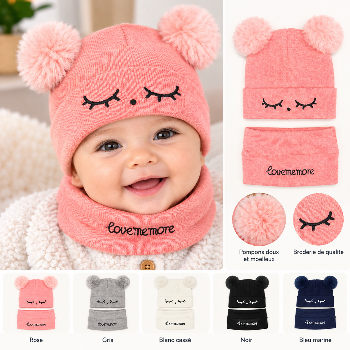 Baby Hat & Scarf Set | Soft & Cozy Baby Accessories | Multiple Colors