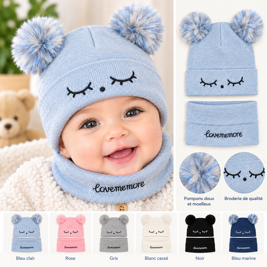 Baby Hat & Scarf Set | Soft & Cozy Baby Accessories | Multiple Colors